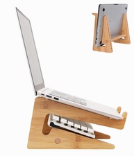 Nuvograin Laptop Stand, Wooden Vertical Stand 13-17.7inch, 13-17.7inch