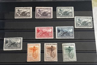 Série TIMBRE ESPAGNE 1938 Les Milices / Armée Populaire N°Edifil 792 800 555€