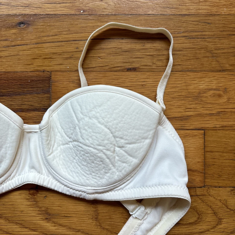 MALIZIA LA PERLA 1990'S STRAPLESS BALCONETTE BRA 32 UNDERWIRE DETACHABLE STRAPS - Image 4 of 4