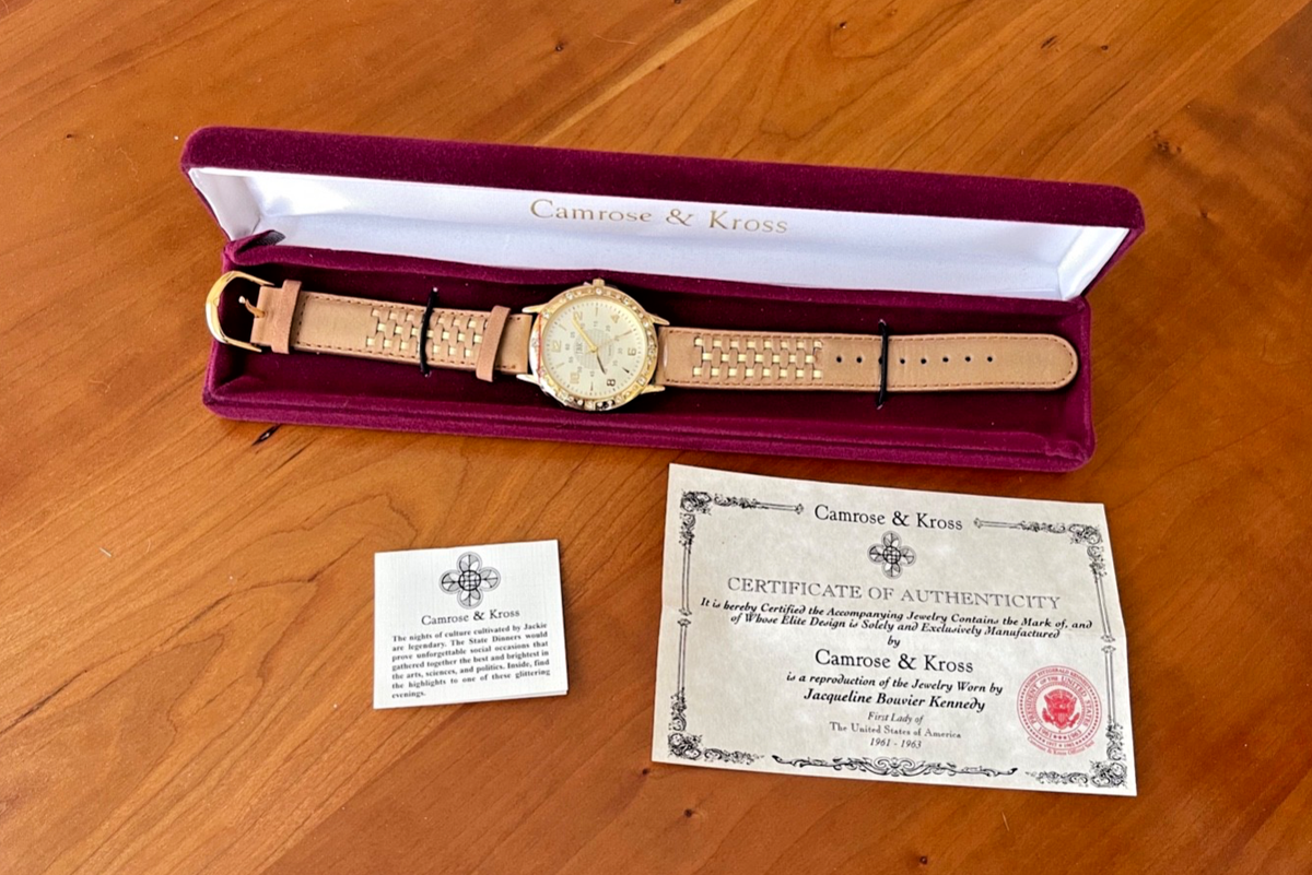 Camrose & Kross JBK Watch Seiko Quartz Diamond Bezel Jackie