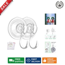 Versatile Clear Wreath Hangers - 4 Heavy-Duty Suction Cup Hooks with 22 LB Hold