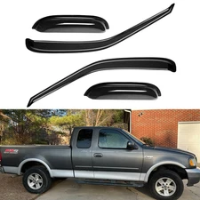 Ford 1997-2003 Window Visor F150 Extended Cab 4Pc Smoke Door Vent Rain Guards