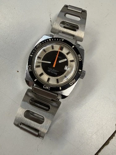 VINTAGE TIMEX 25m AUTOMATIC DIVERS GENTS WRISTWATCH - WORKING