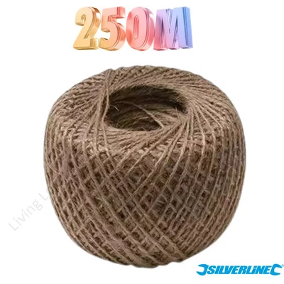 GARDEN MILE 250m Jute Twine 1pc Rope Natural Garden Outdoor Plant Support DIY String