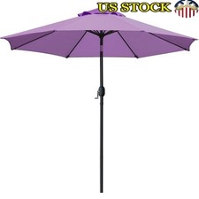 Waterproof Patio Umbrella W/ Crank Tilt Rust-Free Aluminum Frame 9ft Diameter US