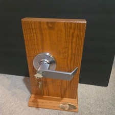 VINTAGE SCHLAGE NICKEL CLASSROOM DOOR LOCK CO...