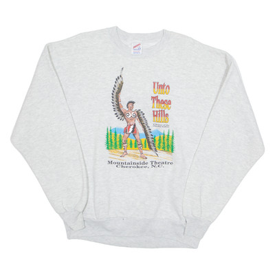 JERZEES Native Mountainside Theatre Cherokee NC Herren Sweatshirt Grau USA L