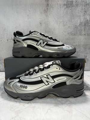 ~NEW BALANCE Classic Men's 1000 Black Silver Metallic Running Shoes |M1000EGR|