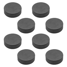 8 Pcs PU Hockey Pucks Black for Training Practice and Hockey Skill Work