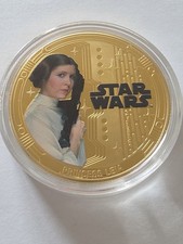 Star Wars Princess Leia 2025 24kt Gold Plated Coin From Koin Club