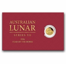 2026 Australia 1/2 Gram Gold Lunar Horse PF In card (Series III) - IN STOCK!!