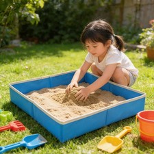 Kids Sandbox Tray Non Woven Fabric Play Sand Sensory Play Tray Foldable Kids