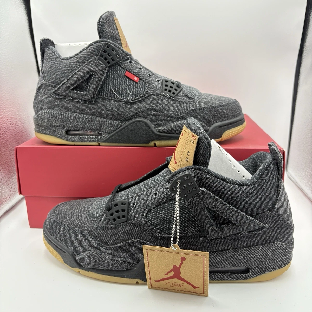 Levi's x Air Jordan 4 Retro Black Denim - Blank Tag for Sale