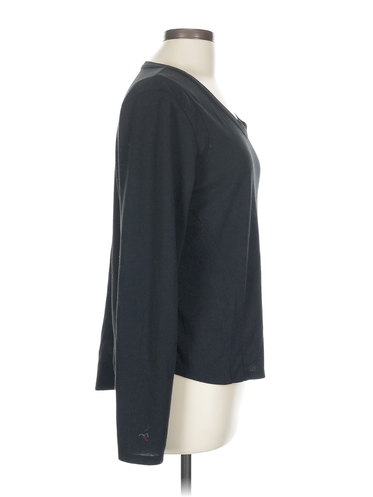 Under Armour Women Gray Long Sleeve T-Shirt L thumbnail 3