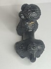 Vintage MCM Black Poodle Figurine Lot of 2 Atlantic Mold Germany Ceramic Set — photo 6