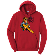 NEW Artbag Ink Clothing TERMINATOR x JESUS RED Hoodie SMALL-4XLARGE MADE IN USA