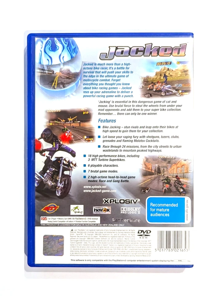 Jacked PS2 Sony Playstation 2 Black Label Complete with Manual PAL VGC - Image 2 of 4