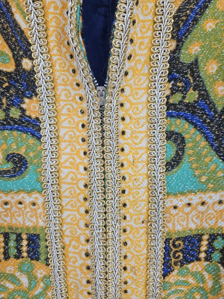 Casaco Brocado Vintage Malcolm Starr Mod Dourado Lamé Anos 1960 Feminino Tamanho 10  - Imagem 4 de 4