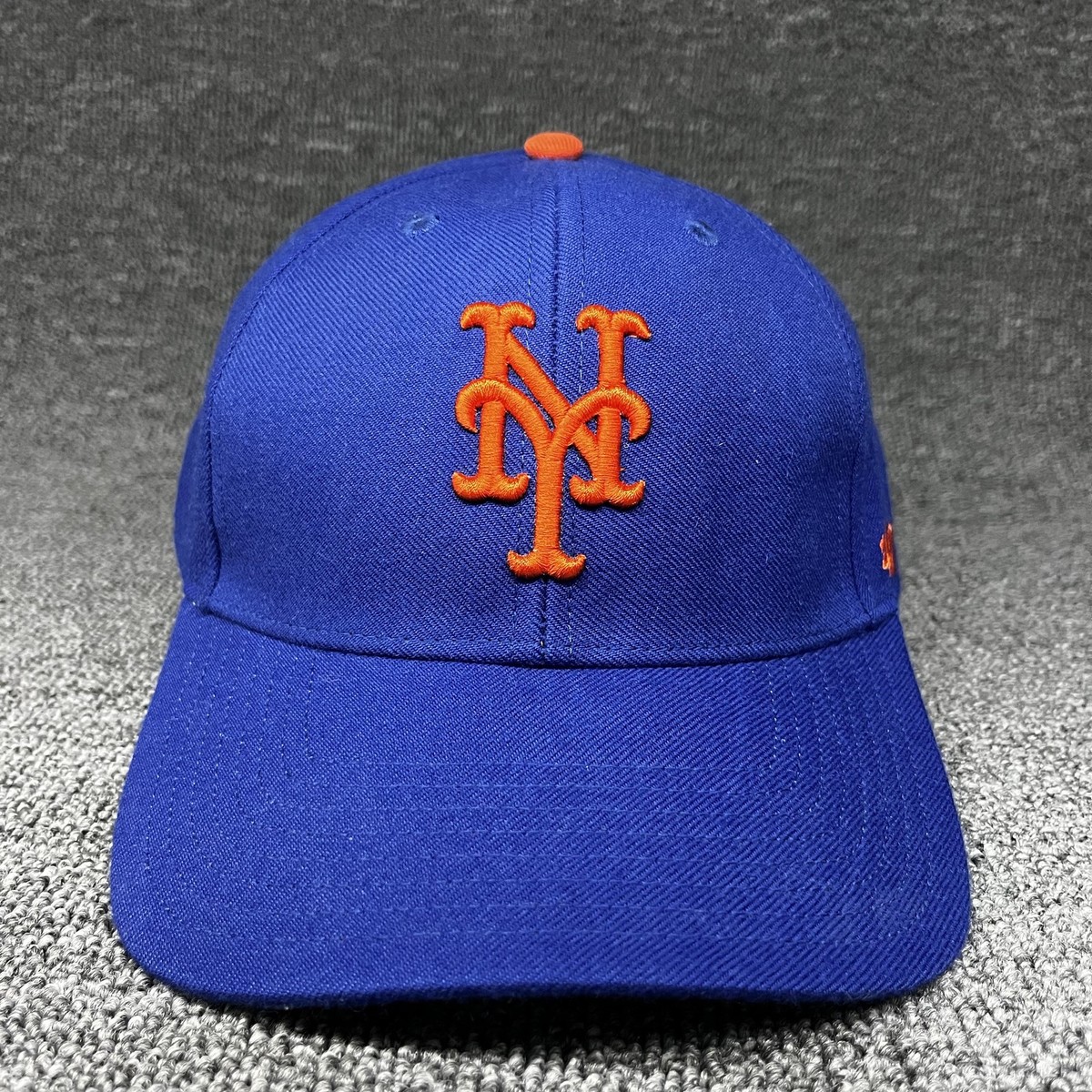 New York Mets '47 Brand MVP Adjustable Hat Royal Blue Orange NY MLB Cap