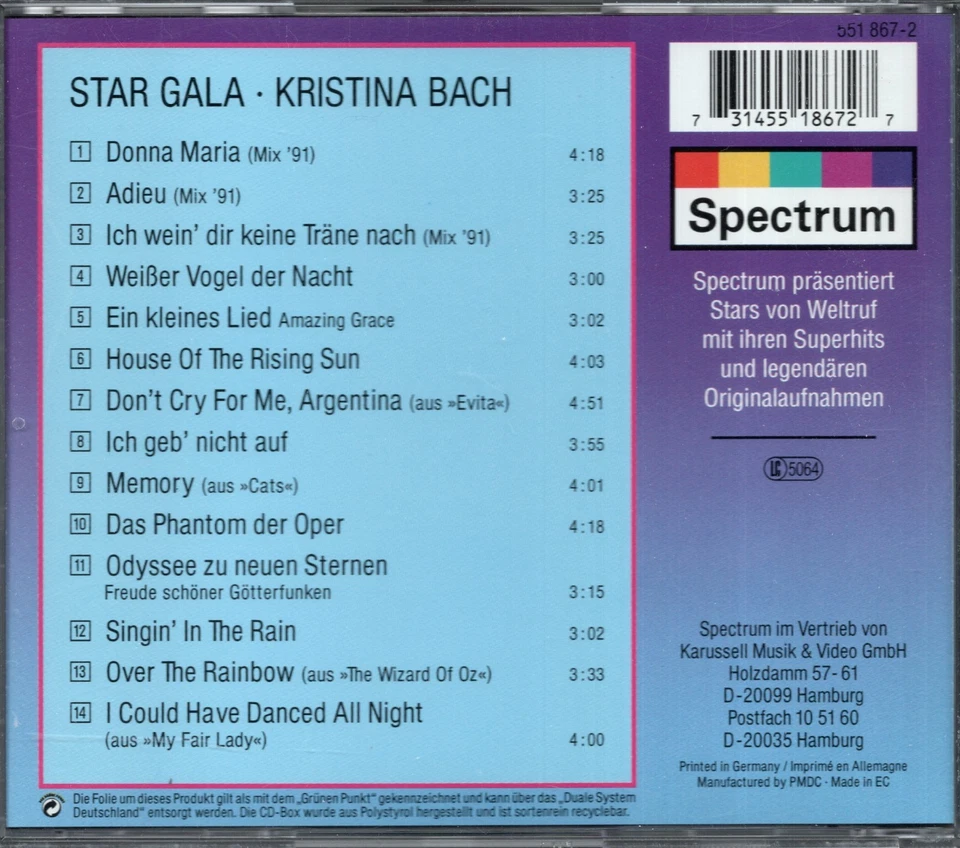 Kristina Bach - Star Gala                 CD - Bild 2 von 2