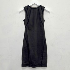 ALEXANDER McQUEEN CHARCOAL GRAY COTTON BLEND DENIM MINI DRESS size 38