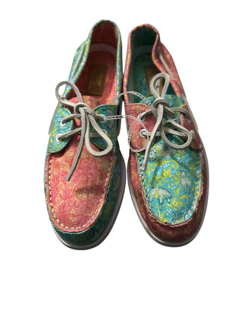 Sperry x Brooks Brothers Loafers Mens 8.5 Pink Teal Boat  display picture 1