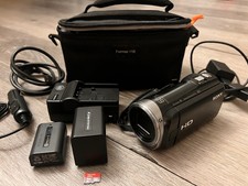 Sony Handycam HDR-CX330 Camcorder w/ 8GB SD Case Chargers 2 OEM Batteries