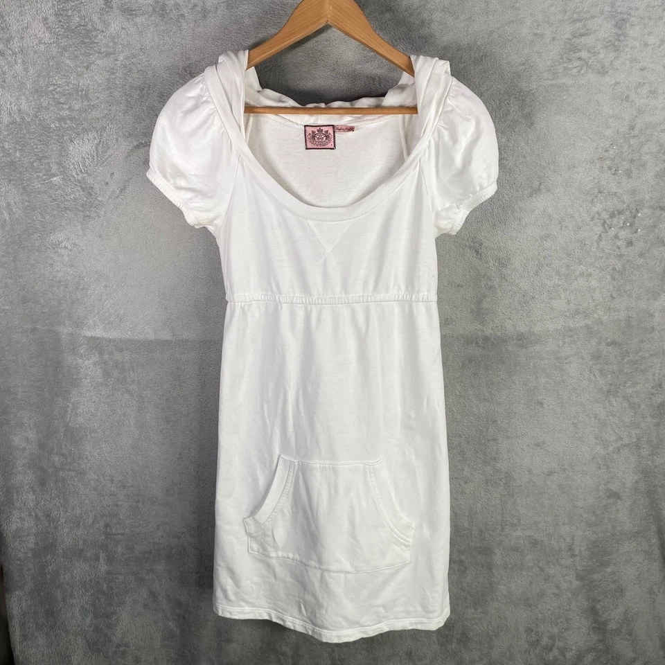 Mini Vestido Babydoll Con Capucha Y2k Juicy Couture De Colección Mujeres Pequeño XS EE. UU. Foto 2 de 4