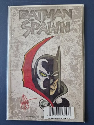 BATMAN/SPAWN #1 - HAND DRAWN SKETCH / REMARKED & SIGNED KEN HAESER W/COA