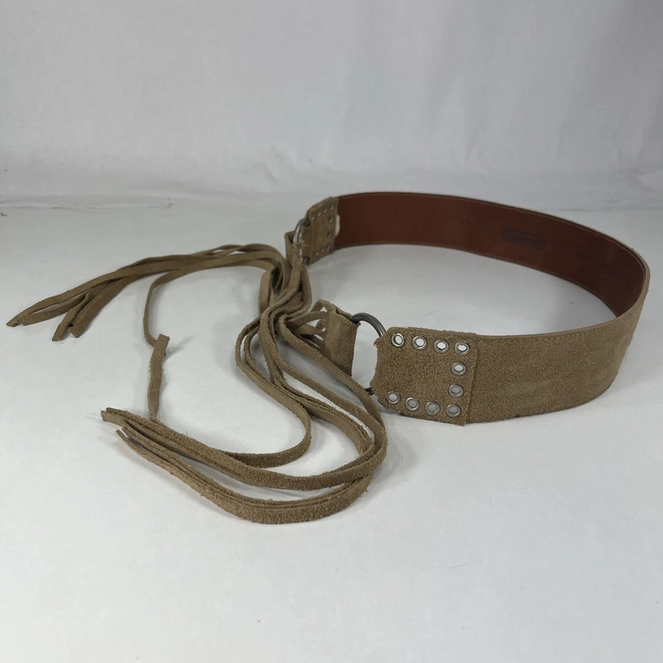 Hipwear Wide Light Brown Genuine Leather Tie Waist Belt - Women's Size 32 - Image 2 of 4