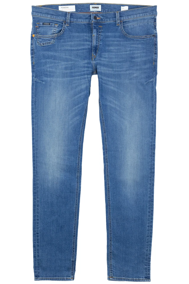 Pioneer Ryan Slim Fit Stretchjeans Denim Herren Grau Blau - Bild 1 von 1