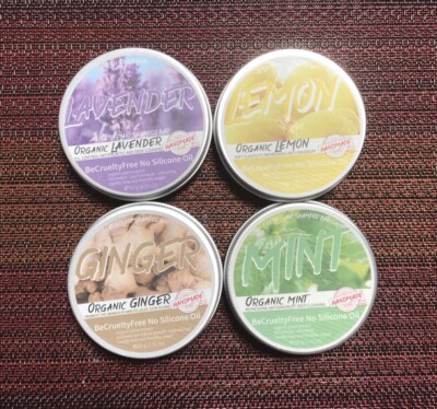 Assorted 4 Pc Shampoo Bar Lot - Mint Lavender Ginger Lemon- Handmade Vegan