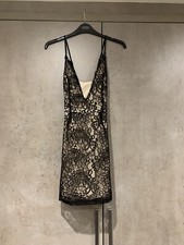 Boohoo Black Lace Mini Dress Size 8