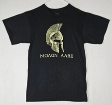Rothco Molon Labe Men's Black Gold Graphics T-Shirt Size Medium PRE-OWNED 