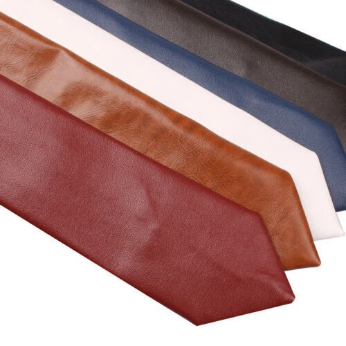 Настоящий 100% галстук из натуральной мягкой кожи ягненка свадебная одежда для вечеринок мужской стильный - Изображение 4 из 4