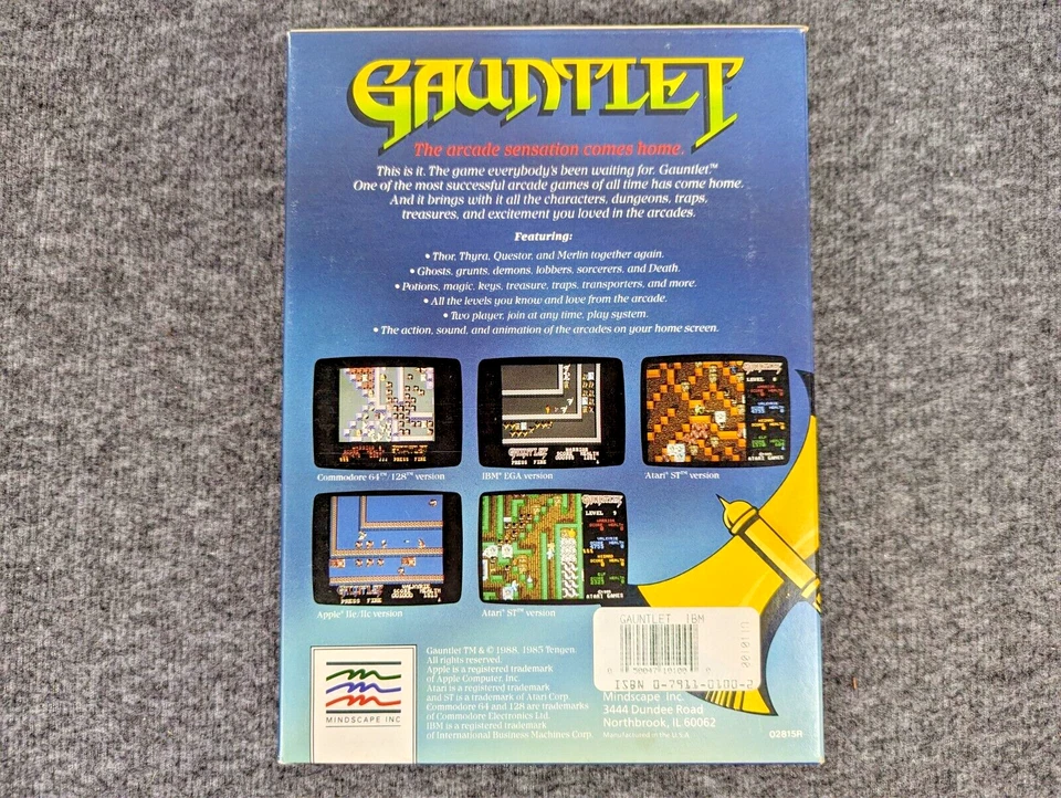 CIB Gauntlet Big Box PC IBM Tandy 5.25" Floppy Disk Folio - Mindscape - EUC - Image 2 of 4
