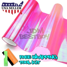 12"X48" Galaxy Neo Chrome Pink Headlight Taillight Fog Light Tint Film Vinyl