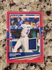 2020 Panini Donruss Donruss Materials Red /99 Adalberto Mondesi #DM-AM