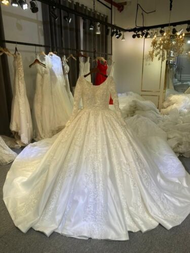 Elegant White Wedding Dress, Bespoke Beauty! (Includes Veil, Pettiskirt, Corset) - Picture 7 of 8