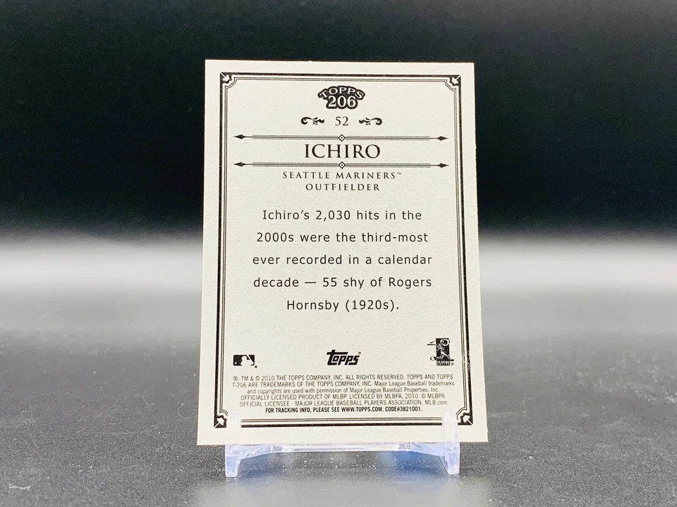 2010 Topps 206 - Ichiro Suzuki - #52 - Image 2 of 2
