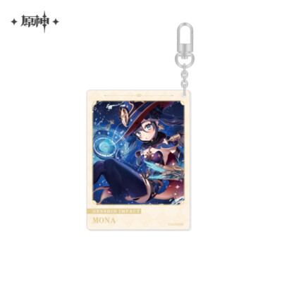 miHoYo Genshin Impact Mona 2022 Happy Birthday Keychain Acrylic Official Goods