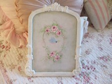 Shabby Chic Style Painted Bluebird in a Rose ...