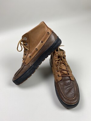 Polo by Ralph Lauren Delmont Leather Boots Shoes size 8.5 | eBay display picture 1