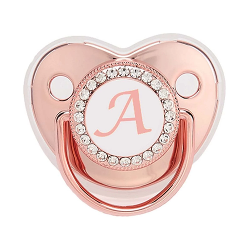Bling Baby Pacifier 26 Letters Ultra Soft Silicone Safe Infant Dummy Pacifier fo