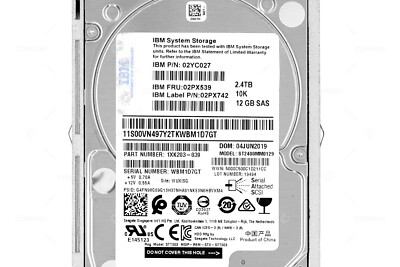 02PX539 IBM HDD 2.4TB 10K SAS 12G 2.5