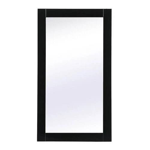Elegant Decor Aqua 18x32" MDF Wood and Metal Vanity Mirror in Black - Picture 1 of 8