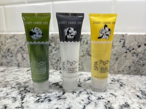 DISNEY SPA H20+ CRUISE LINE EXPÉDITIONS 3 PACK LOTION SHAMPOOING & REVITALISANT NEUF - Photo 1/1