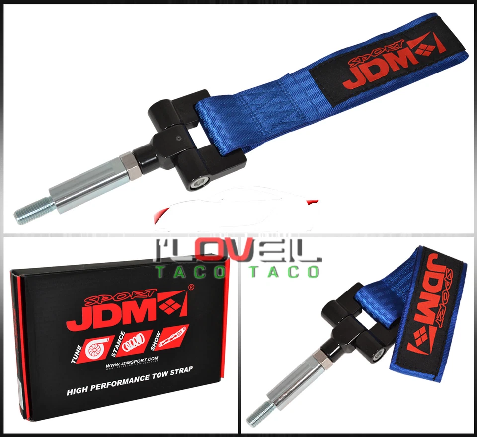 (Jdm Sport) Bmw Z4 Heavy Duty Nylon 4000Lb Towing Tow Strap Adapter Kit Set Blue - Image 3 of 3