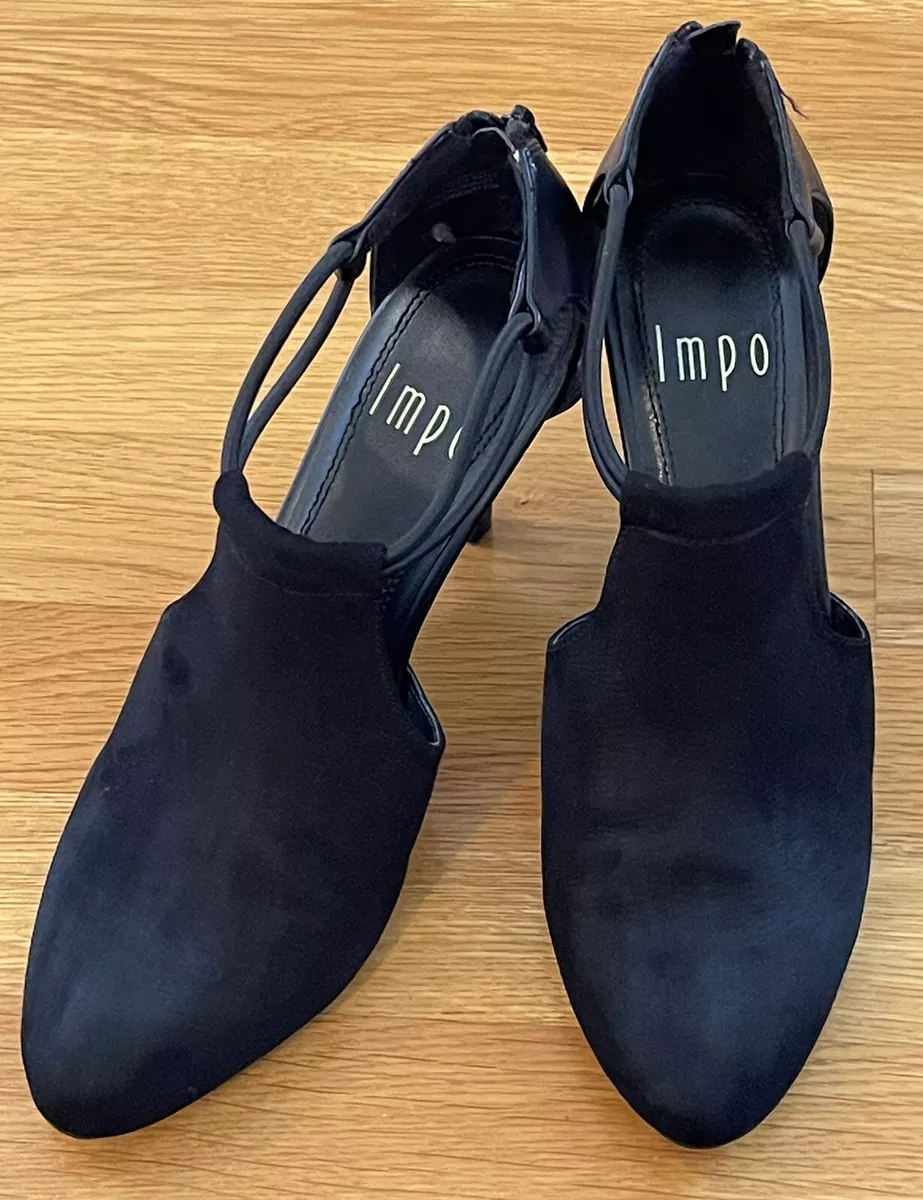 IMPO Stretch Medium Heel Shoes Black Size 7 1 2 Medium eBay