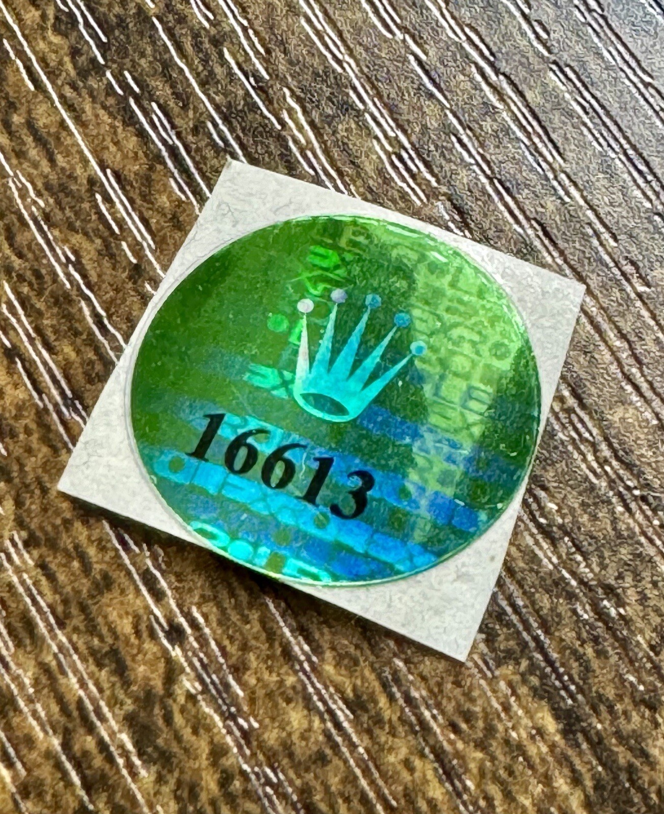 Rolex Submariner 16613 Steel Gold Blue Dial Two Tone Hologram Case Back